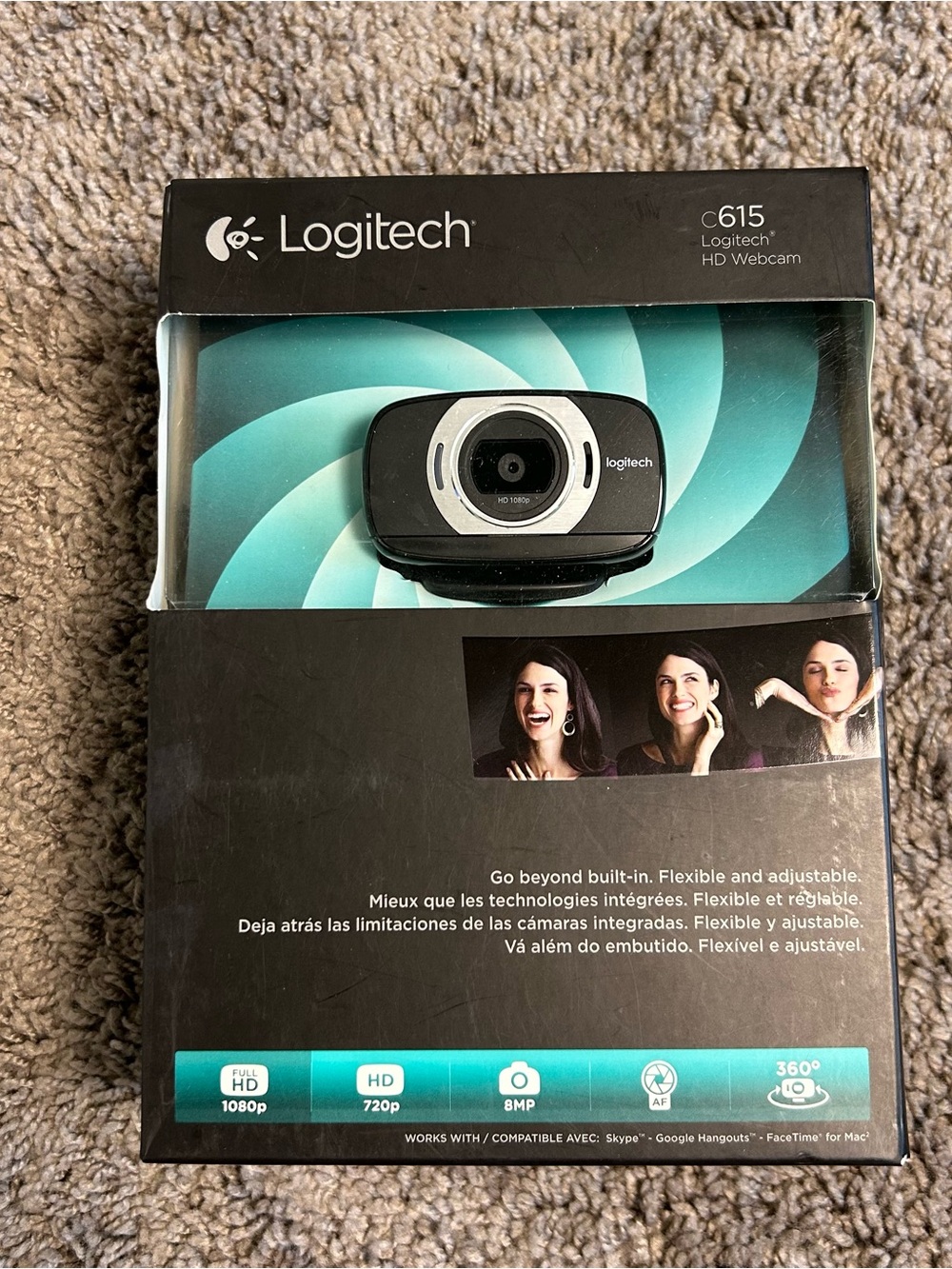 Logitech C615 Black and Silver HD Webcam